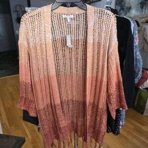 Ombre Knit Open Cardigan